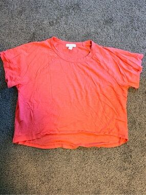 Beyond Yoga Coral Boxy Crop Tee